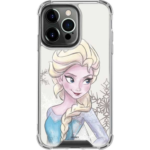 Disney Frozen Elsa Snowflakes Art iPhone 16 Pro Clear Case